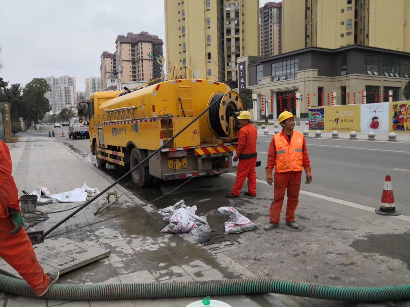 田家庵排污管道清淤-管道清洗